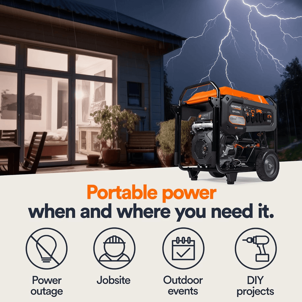 Generac 7706 Gas Powered Portable Generator 49st