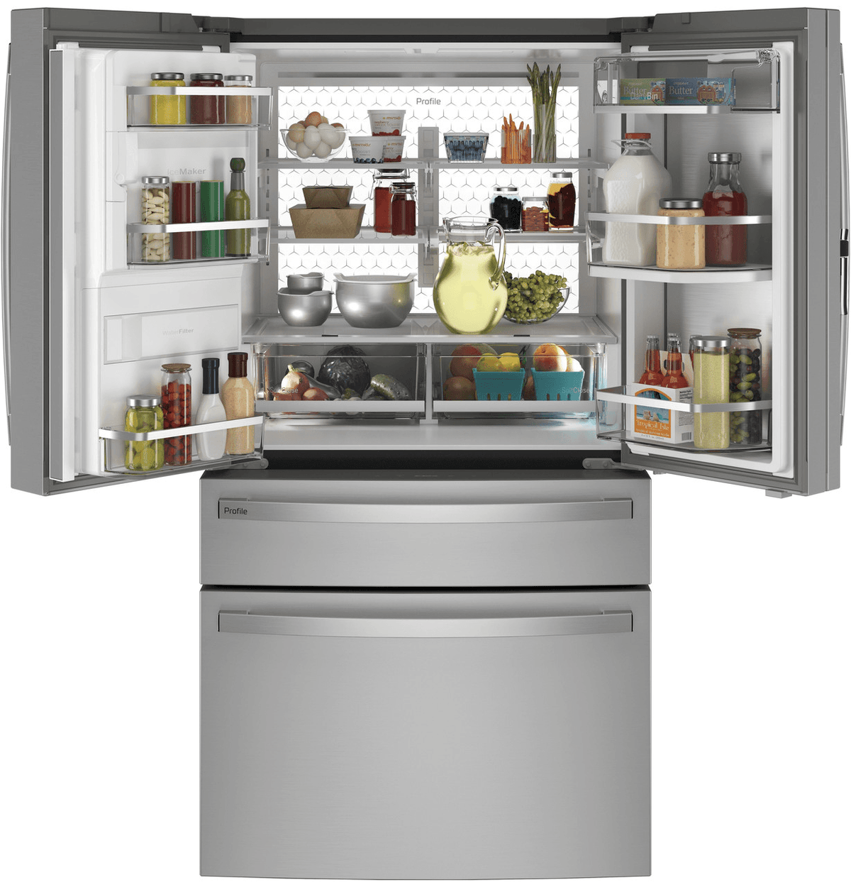 GE Refrigerator 27.9 Smart Fingerprint Resistant French Door