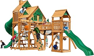 Gorilla Playsets Pioneer Peak Treehouse Wooden Swing Set
