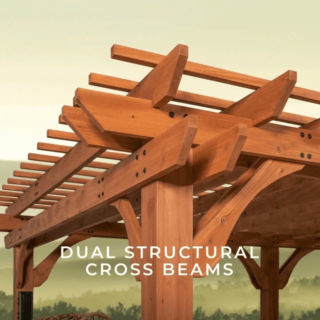 Backyard Discovery Beaumont Pergola 20 ft x 12 ft Premium Cedar