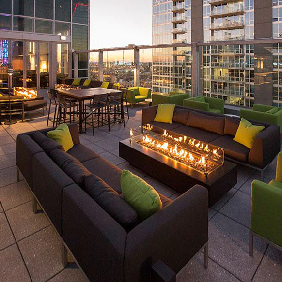 The Outdoor Plus 84 in Del Mar Concrete Gas Fire Pit