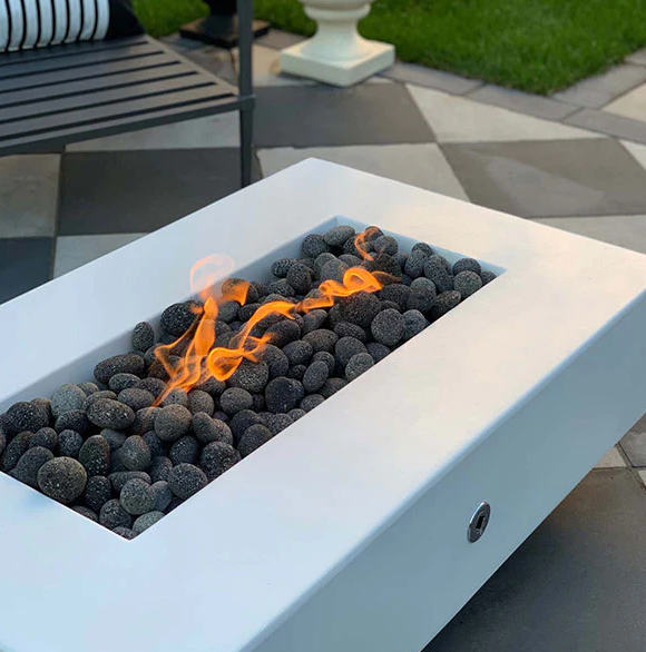 The Outdoor Plus 84 in Del Mar Concrete Gas Fire Pit