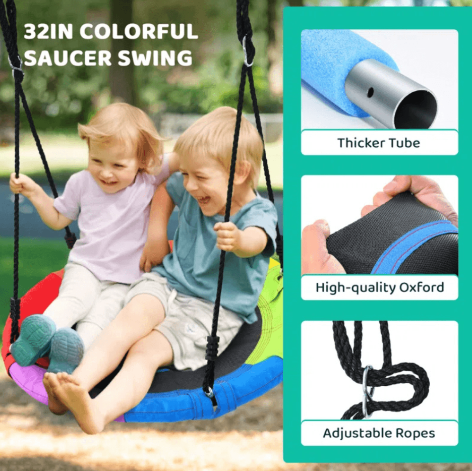 9.5 ft Heavy-Duty Outdoor Porch Swing Set - Play Equipment