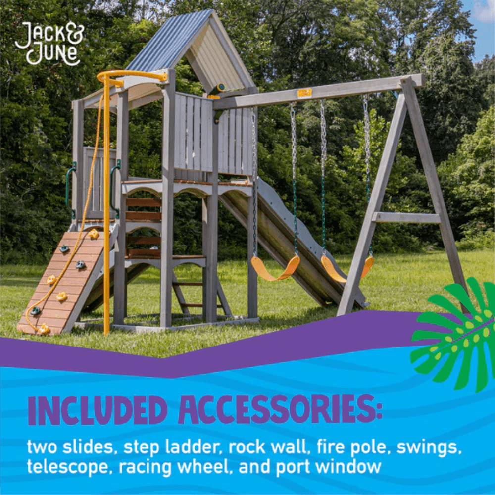 Jack & June Haven Wooden Swing Set - Play Equipment