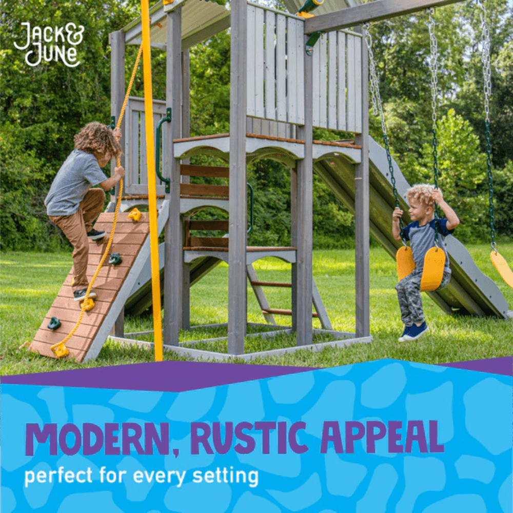 Jack & June Haven Wooden Swing Set - Play Equipment