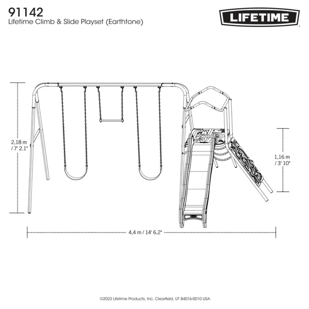 Lifetime Climb & Slide Playset - Ultimate Backyard Fun for Kids