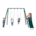 Sportspower Alta Oaks 10 ft Heavy Duty Swing Set with Lifetime Warranty on 6 ft Double Wall Slide