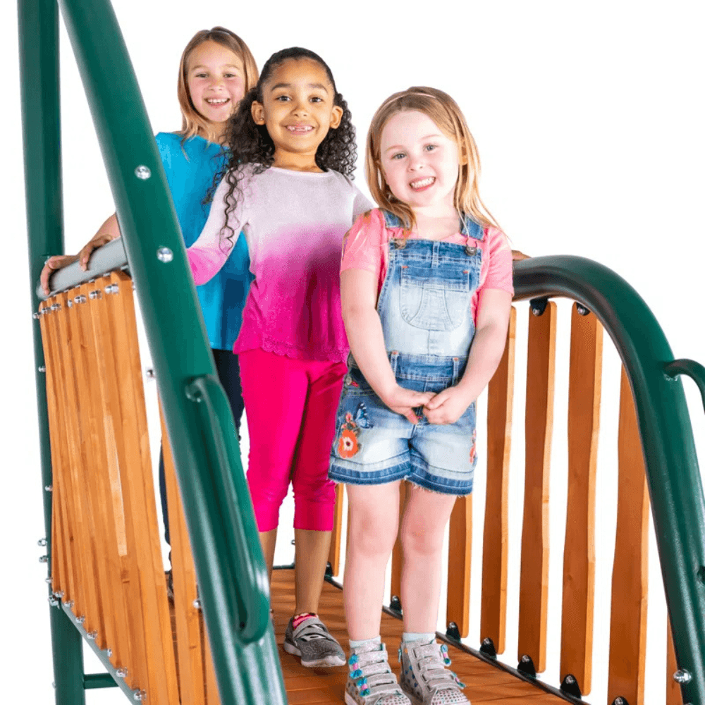 Sportspower Alta Oaks 10 ft Heavy Duty Swing Set with Lifetime Warranty on 6 ft Double Wall Slide