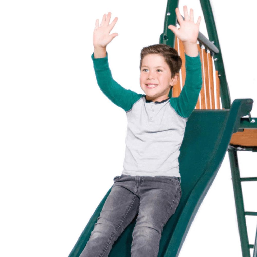 Sportspower Alta Oaks 10 ft Heavy Duty Swing Set with Lifetime Warranty on 6 ft Double Wall Slide