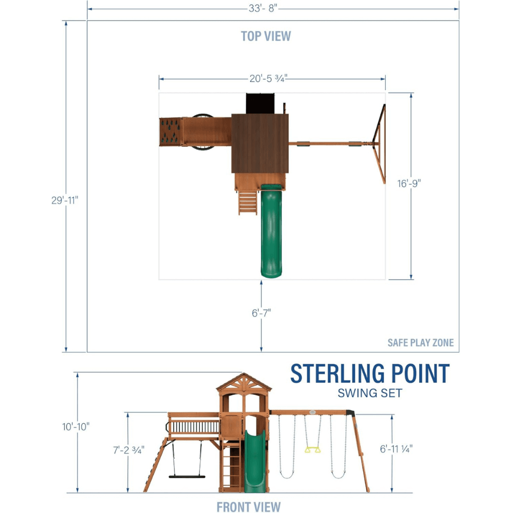 Sterling Point Swing Set - A Backyard Playground for Endless Adventure