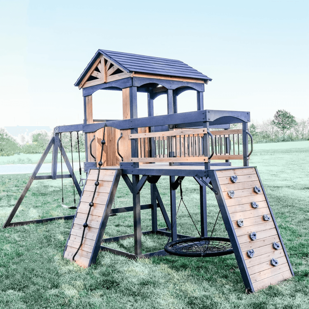 Timber Crossing Swing Set - Adventure Meets Stunning Design
