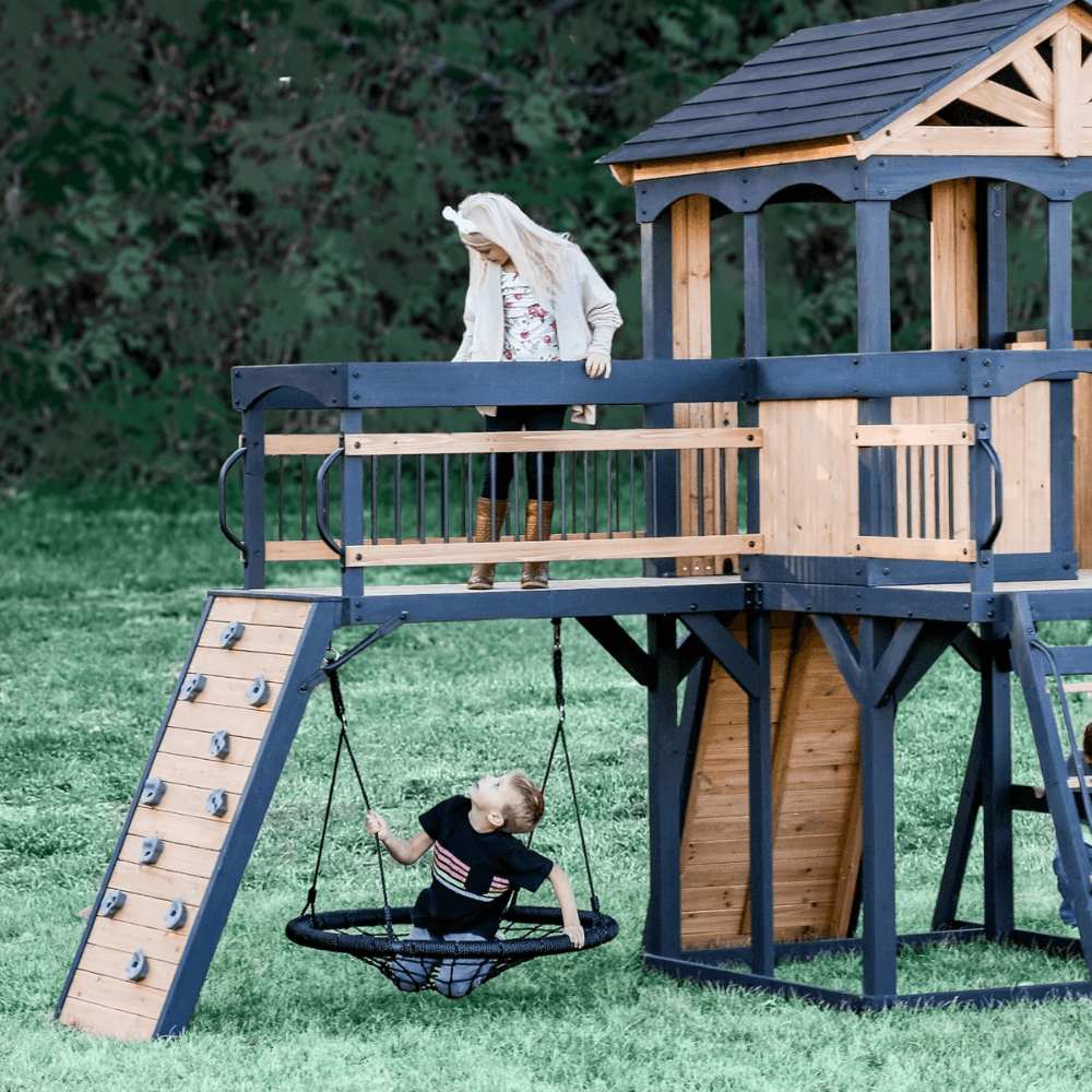 Timber Crossing Swing Set - Adventure Meets Stunning Design