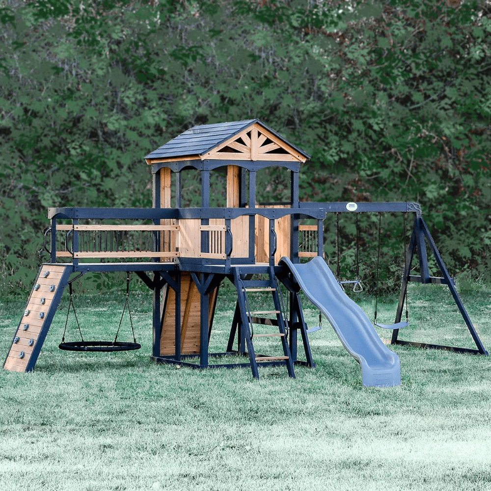 Timber Crossing Swing Set - Adventure Meets Stunning Design
