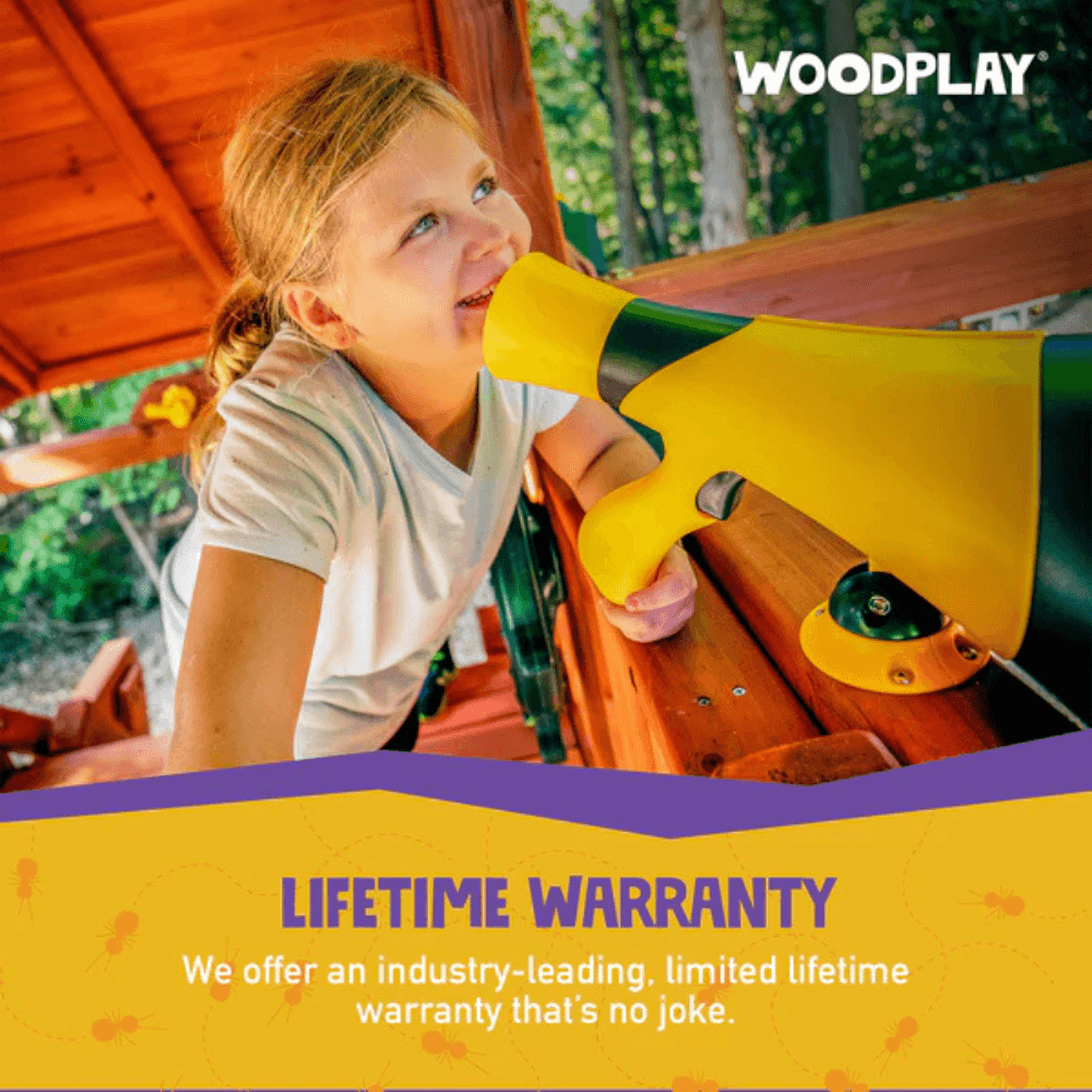 Woodplay Tiger Tower Combo A - Premium Wooden Swing Set for Endless Backyard Fun