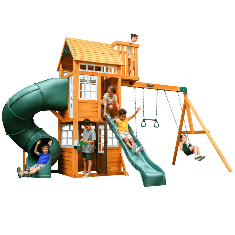 KidKraft Ridgemoor Perch Swing Set - Endless Outdoor Fun for Kids