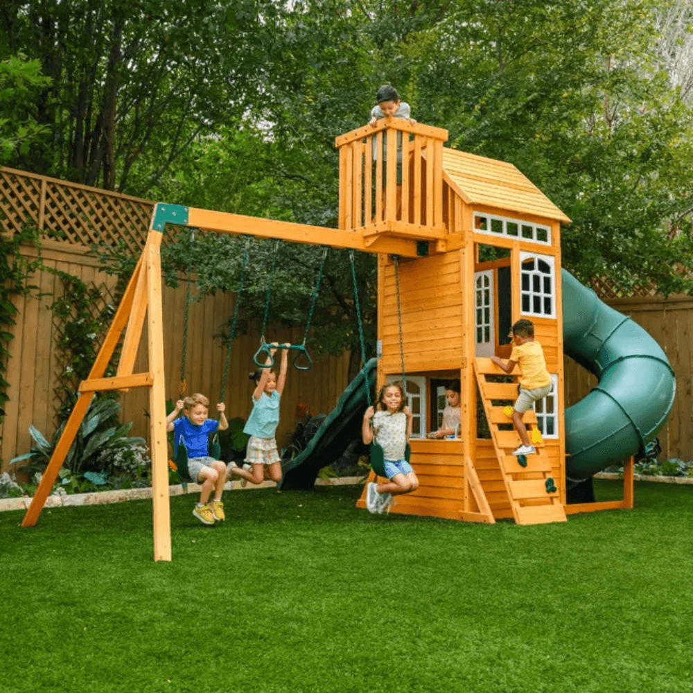 KidKraft Ridgemoor Perch Swing Set - Endless Outdoor Fun for Kids