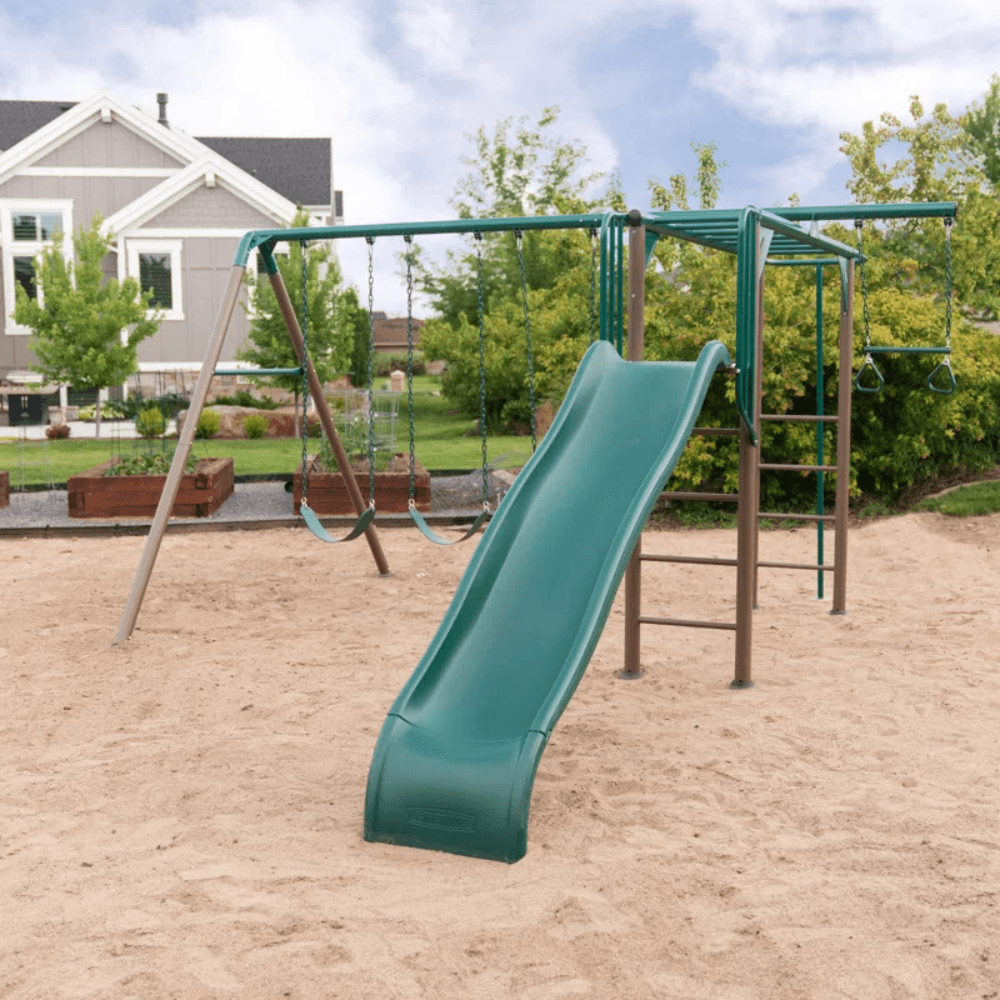 Lifetime Powder Coated Steel Swing Set with 4 Swing(s), 1 Slide(s)