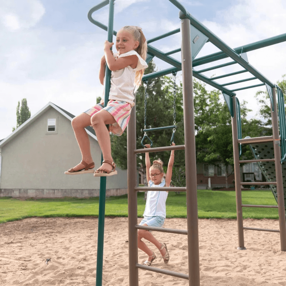 Lifetime Powder Coated Steel Swing Set with 4 Swing(s), 1 Slide(s)