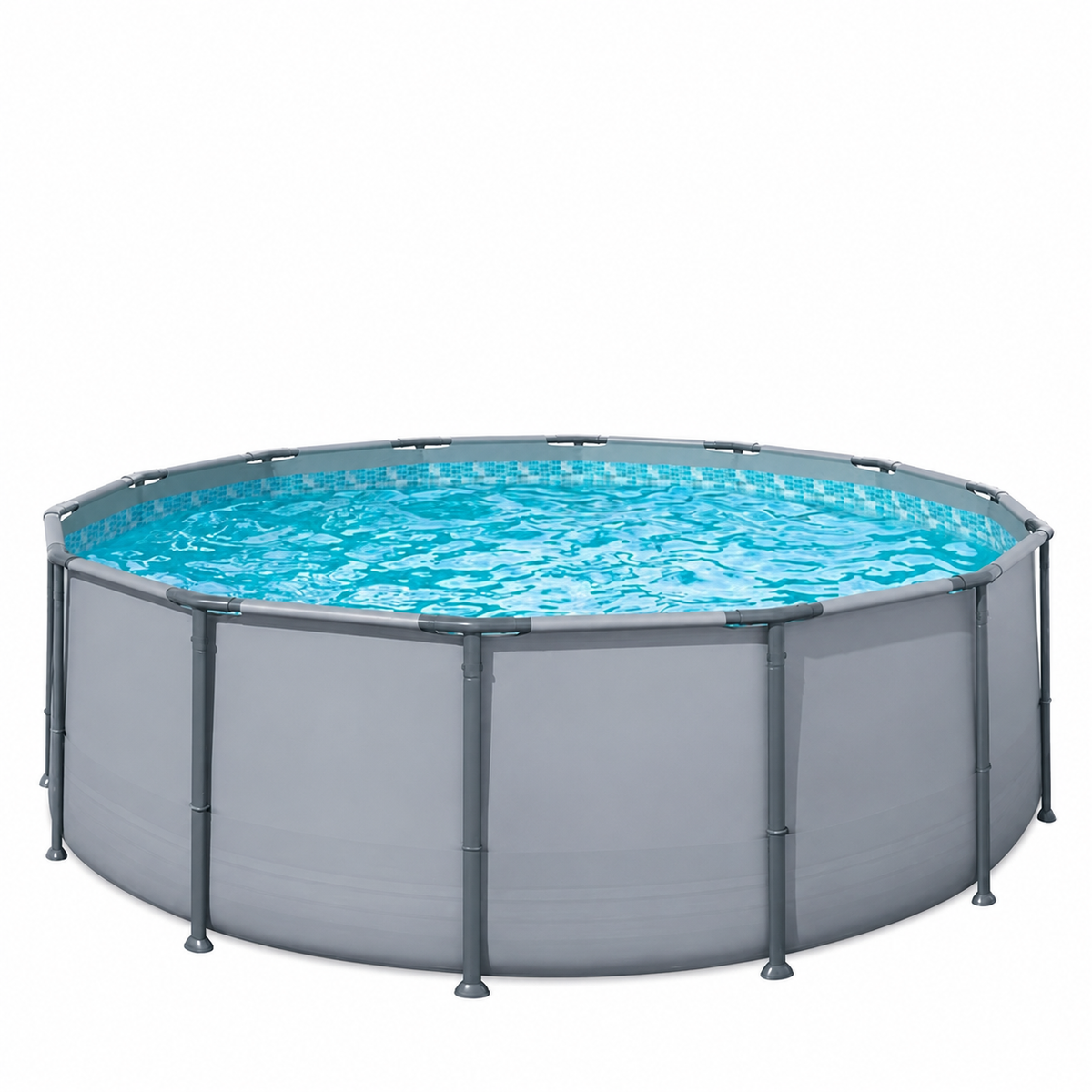 Funsicle Oasis Above Ground Metal Frame Swimming Pool Set - with FB1200S AutoSkimmer Pump, Ladder, Cover, Cloth & Deluxe Maint. Kit, 14 ft x 48 in