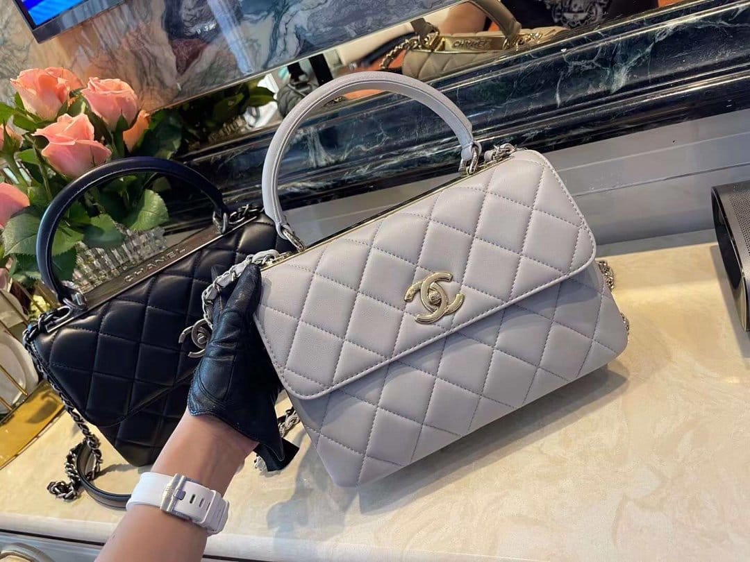 Chanel Classic Flap Bag 25cm Grey - Handbag