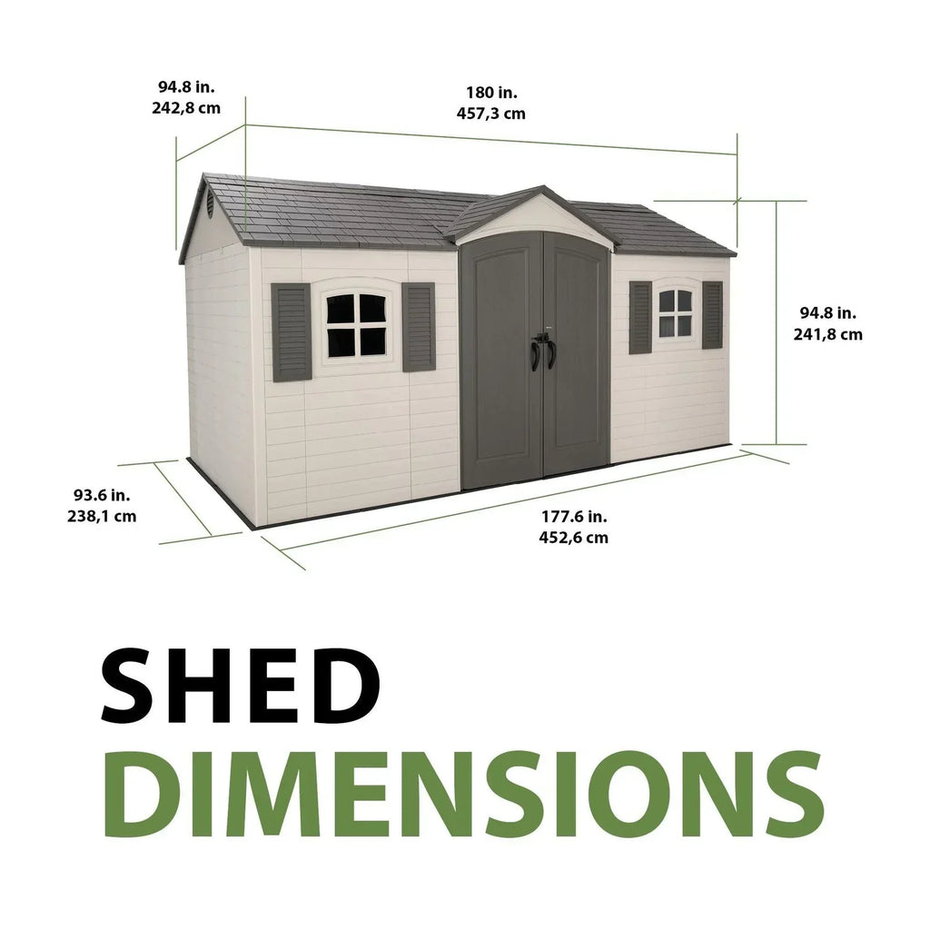 Lifetime Legacy 15 ft x 8 ft Outdoor Storage Sheds - 60465
