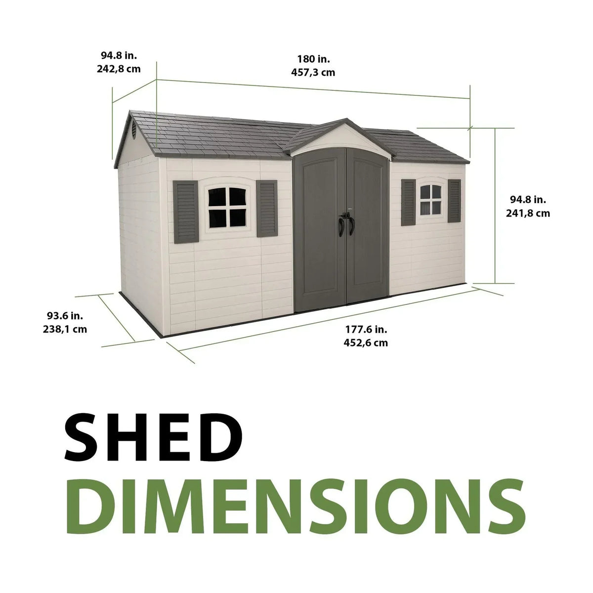 Lifetime Legacy 15 ft x 8 ft Outdoor Storage Sheds - 60465