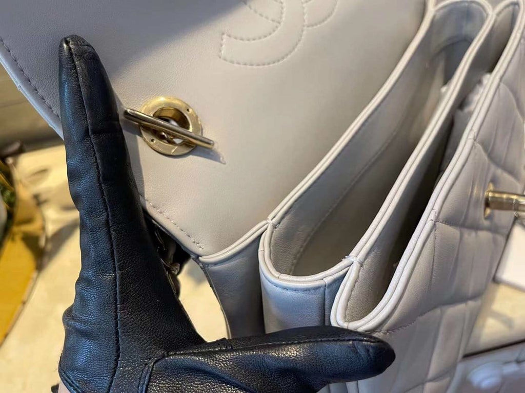 Chanel Classic Flap Bag 25cm Grey - Handbag