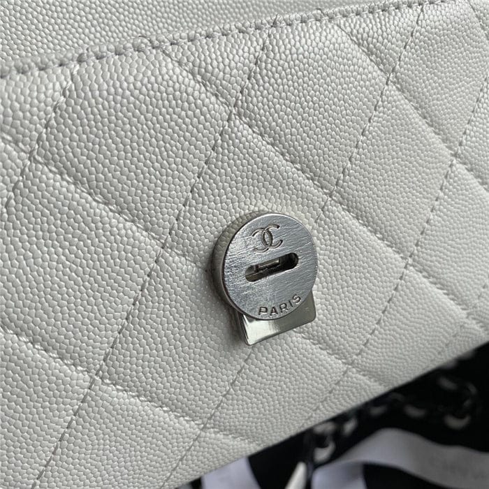 Chanel Classic Flap Bag 20cm White - Handbag