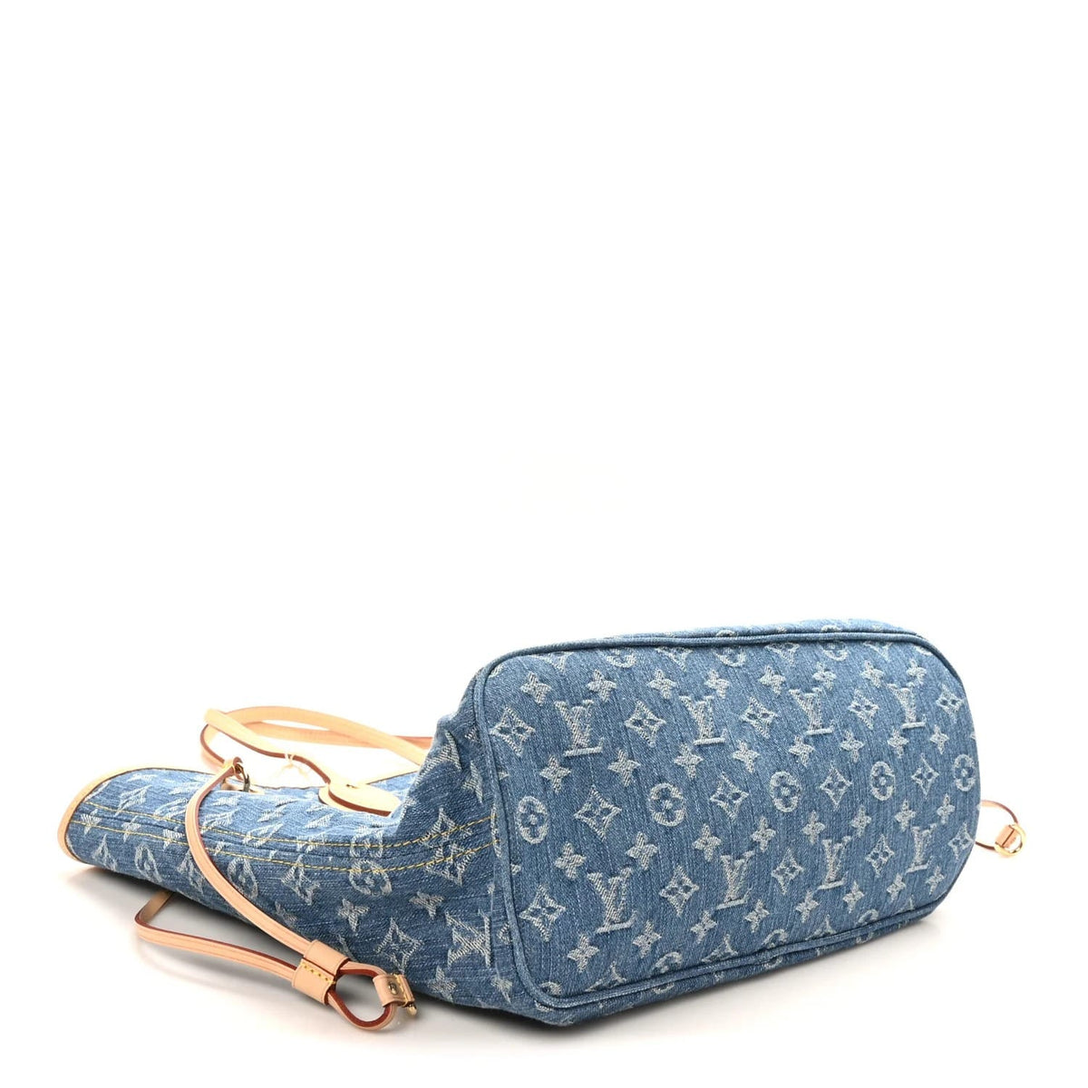 Monogram Denim Neo Neverfull MM Blue - Handbag