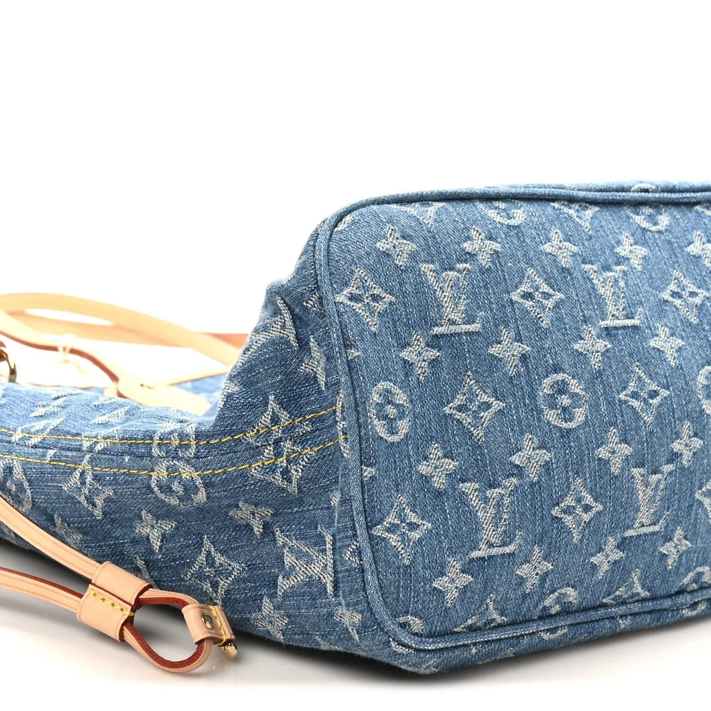 Monogram Denim Neo Neverfull MM Blue - Handbag