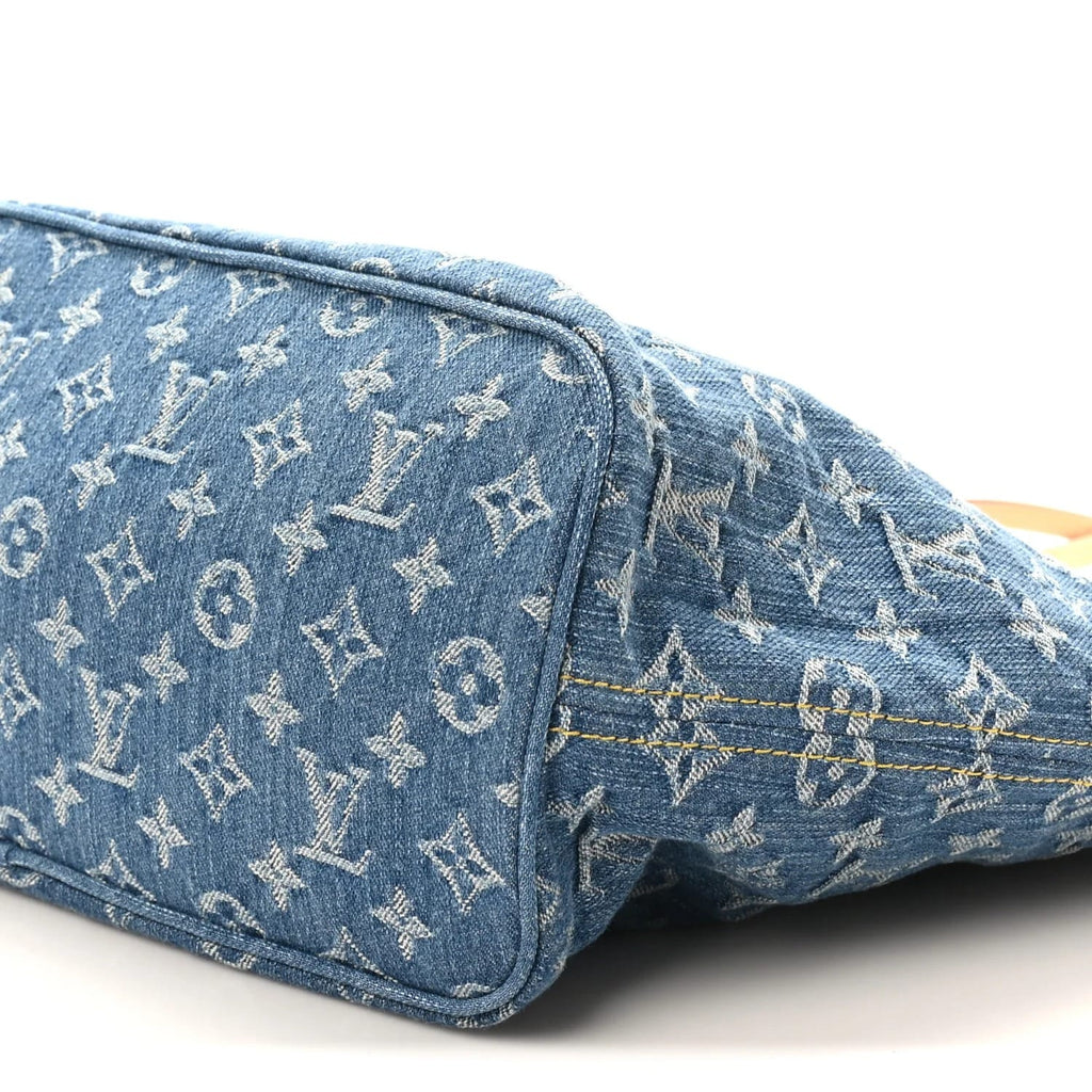 Monogram Denim Neo Neverfull MM Blue - Handbag