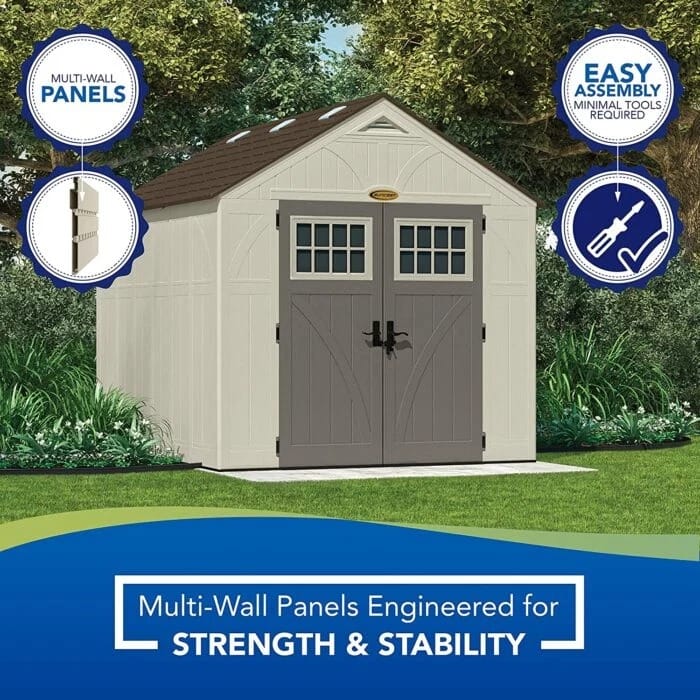 Suncast Tremont 8x10 BMS8100 Outdoor Resin Storage Shed