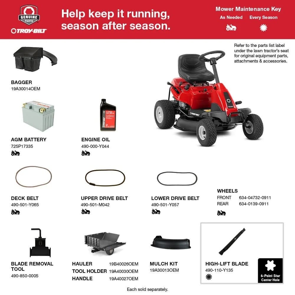 TB30B 30-Inch Compact Riding Lawn Tractor - For Small to Medium Yards