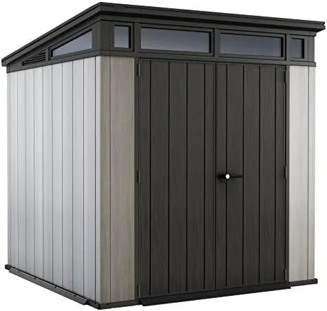Keter Outdoor Storage Sheds, for House, Patio & Yard, Plastic Resin, Artisan, 7x7 Ft, Gray