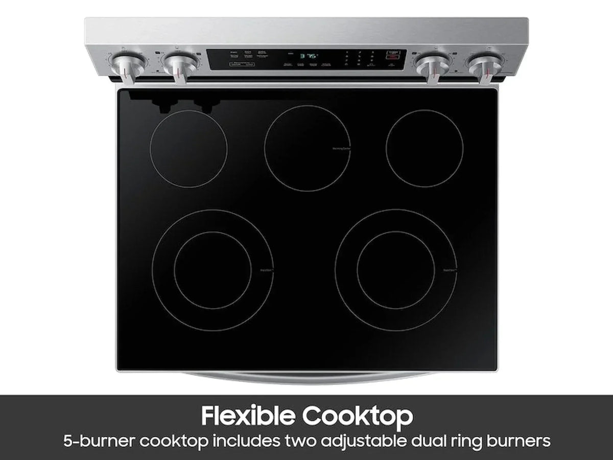 Samsung 6.3 Cu. Ft. Smart Freestanding Electric Range NE63A6311SS
